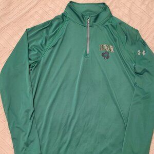 Men's Notre Dame Under Armour Heat-Gear Quarter Zip